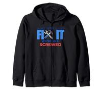 "If My Wife Can't Fix It We're All Screwed", regalo divertente con citazione Felpa con Cappuccio