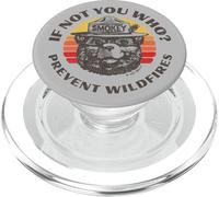 If Not You Who? Vintage Smokey Bear 80s Sunset PopSockets PopGrip per MagSafe