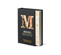 IF Note adesive per libri, note adesive, note a tema musicale, avorio/argento
