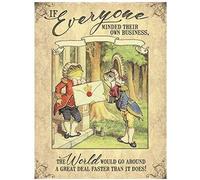 If Ognuno Minded Loro Proprio Business Alice Nel Meravigliosa Large Metallo Sign