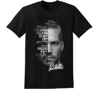 If One Day The Speed Kill Me Do Not Cry Paul Walker Quote Black T-Shirt Men Tee Unisex Tops M