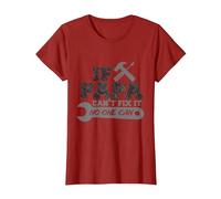 If Papa Can't Fix It No One Can Unique Maglietta per papà Maglietta, Donna, Mirtillo Rosso, L