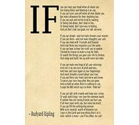 IF Poem Art Print IF Poem by Rudyard Kipling Art Print IF Poster If Poem Poster If Poem Print If Poem Wall Art If you can If by Kipling Poem (13cm x 18cm, Parchment)