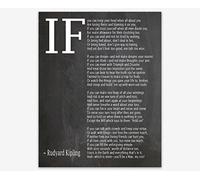 IF Poem Art Print IF Poem by Rudyard Kipling Art Print IF Poster If Poem Poster If Poem Print If Poem Wall Art If you can If by Kipling Poem (Chalkboard Black, 20cm x 25cm)