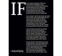 IF Poem Art Print IF Poem by Rudyard Kipling Art Print IF Poster If Poem Poster If Poem Print If Poem Wall Art If you can If by Kipling Poem (28cm x 36cm, Chalkboard Black)