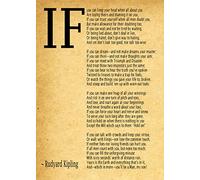 IF Poem Art Print IF Poem by Rudyard Kipling Art Print IF Poster If Poem Poster If Poem Print If Poem Wall Art If you can If by Kipling Poem (20cm x 25cm, Vintage)