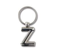 if Portachiavi in metallo personalizzabile con lettere dell'alfabeto Z, 7 cm, argento, Argento, 7 cm, Classico
