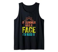 If Summer Had A Face Vacanze Retro Tropical Beach Travel Canotta