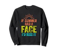 If Summer Had A Face Vacanze Retro Tropical Beach Travel Felpa