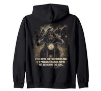 If The Devil Isn't Bothering You... Men Christian Motorcycle Felpa con Cappuccio