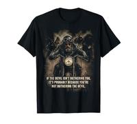 If The Devil Isn't Bothering You... Men Christian Motorcycle Maglietta