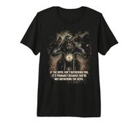 If The Devil Isn't Bothering You... Men Christian Motorcycle Maglietta Premium