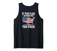 If This Flag Offends You I'll Help You Pack American Flag Canotta