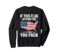 If This Flag Offends You I'll Help You Pack American Flag Felpa