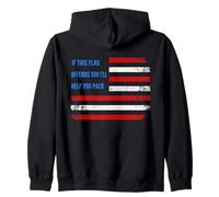 If This Flag Offends You I'll Help You Pack American Flag Felpa con Cappuccio