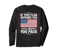 If This Flag Offends You I'll Help You Pack American Flag Maglia a Manica