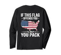 If This Flag Offends You I'll Help You Pack American Flag Maglia a Manica