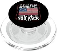 If This Flag Offends You I'll Help You Pack American Flag PopSockets PopGrip per MagSafe