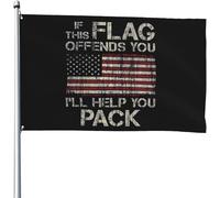If Thisoffends You I'Ll Help You Pack Bandieradacortile Bandiera Verticale Appendere Bandiere Giardino Robuste Per Casa Balcone Attività 3X5 Ft