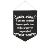 If You Are Irritated by Every Rub, How Will Your Mirror Be Lucidato, Striscione in tela ispiratrice da appendere alla parete, striscione da parete, decorazione per casa, soggiorno, camera da letto