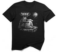 If You Feel Sad I Can Eat You Wolf Sheep Funny Tee (3XL, Black)
