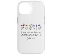 If You Love Keep My Commandments John 14:15 Bible Verse God Custodia per iPhone 14