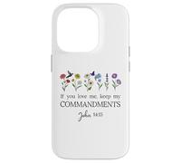 If You Love Keep My Commandments John 14:15 Bible Verse God Custodia per iPhone 14 Pro