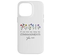 If You Love Keep My Commandments John 14:15 Bible Verse God Custodia per iPhone 14 Pro Max