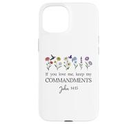 If You Love Keep My Commandments John 14:15 Bible Verse God Custodia per iPhone 15