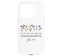 If You Love Keep My Commandments John 14:15 Bible Verse God Custodia per iPhone 15 Pro