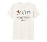 If You Love Keep My Commandments John 14:15 Bible Verse God Maglietta Premium