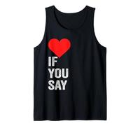 If You Say Red Heart Love Uomo & Donna Canotta