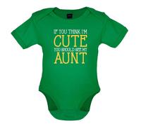If You Think I'M Carino, Vedere My Aunt - Bambino T-Shirt / Body - Zia Love
