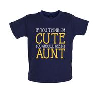 If You Think I'M Carino, Vedere My Aunt - Bambino T-Shirt / Body - Zia Love