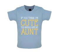 If You Think I'M Carino, Vedere My Aunt - Bambino T-Shirt / Body - Zia Love