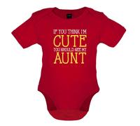 If You Think I'M Carino, Vedere My Aunt - Bambino T-Shirt / Body - Zia Love