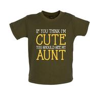 If You Think I'M Carino, Vedere My Aunt - Bambino T-Shirt / Body - Zia Love