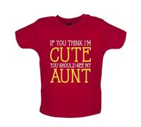 If You Think I'M Carino, Vedere My Aunt - Bambino T-Shirt / Body - Zia Love