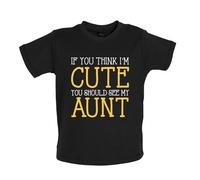 If You Think I'M Carino, Vedere My Aunt - Bambino T-Shirt / Body - Zia Love