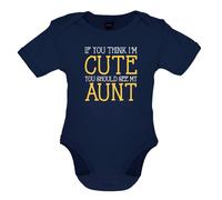 If You Think I'M Carino, Vedere My Aunt - Bambino T-Shirt / Body - Zia Love