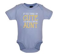 If You Think I'M Carino, Vedere My Aunt - Bambino T-Shirt / Body - Zia Love