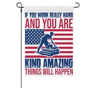 If You Work Really Hard And You Are Kind Amazing Things Will Happen Bandiera Da Cortile Decorative Bandiera Esterna Doppia Faccia Bandiere Da Giardino Per Feste Sport Il Portico 30X45cm