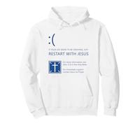 If Your Life Seems To Be Crashing, Just Restart with Jesus Felpa con Cappuccio