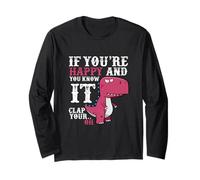 If You're Happy And You Know it Clap Your Hand Maglia a Manica