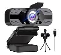 IFaca 1080P Webcam PC with Dual Microphone,30FPS Full HD USB Webcam,Upgraded Autofocus, Light Correction,Noise Cancellation,Privacy Shutter and Tripod, Camera for Video Calling, Conference and Studio
