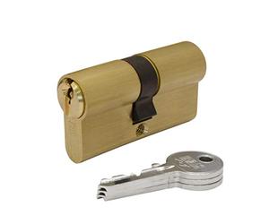 IFAM CILINDRO F5S3535L LATÓN 70mm (35+35mm) LEVA LARGA 15mm. CON 3 LLAVES DE SERRETA