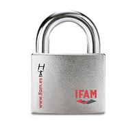 IFAM Lucchetto in acciaio carboniturato, serie Ercole Modello B, robustezza e resistenza extra, include 3 chiavi, anti-cesoia e anti leva, grande diversità di usi