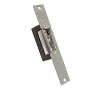 IFAM Serratura elettrica E-Strike A1D1ANB01G, apriporta reversibile simmetrico, leva automatica di sblocco, larghezza 21 mm, chiusura regolabile, anteriore lungo grigio, porta in legno interna esterna