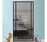 iFCOW Zanzariera per animali domestici, resistente a prova di gatto in rete con chiusura a cerniera resistente agli animali domestici impedisce ai gatti di correre fuori dal soggiorno e dalla