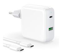 IFEART 67W Caricatore USB C a 2 Porte Alimentazione Compatibile per con MacBook Pro/Air, 2024 iPad Pro/Air, iPhone 15/Pro/Max, Galaxy S24/S23, Note 20/10+, Pixel, 2M Cavo USB-C